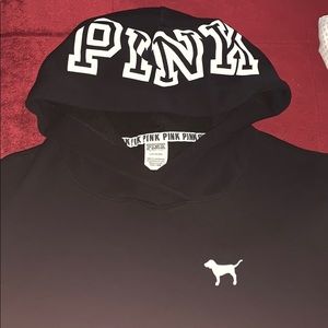 Pink black and white sweater